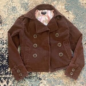 American Eagle Outfitters 100% Cotton Large Button Jacket *Great Cond* Sz XS